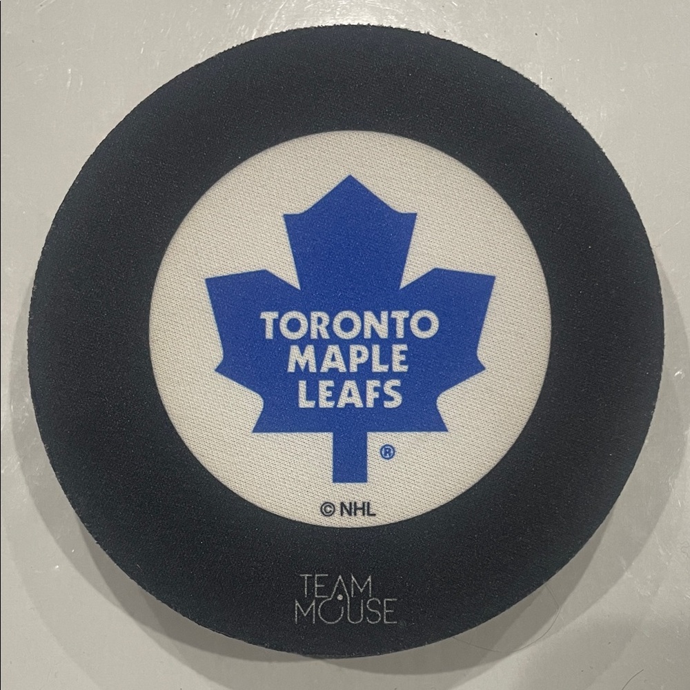 Rare Toronto Maple Leafs Puck Coasters - Team Mouse Club 🔥Licensed NHL Coasters